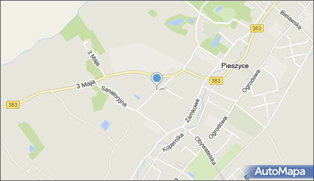 Pieszyce, Polna, mapa Pieszyce