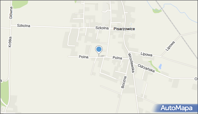 Pisarzowice gmina Miękinia, Polna, mapa Pisarzowice gmina Miękinia