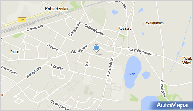 Pobiedziska, Powstańców Wielkopolskich, mapa Pobiedziska