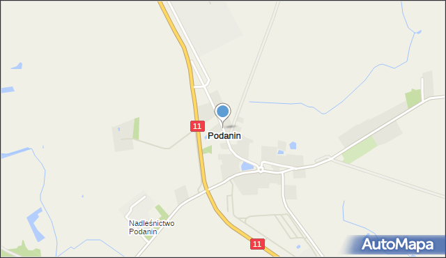 Podanin, Podanin, mapa Podanin