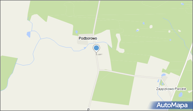 Podborowo gmina Pniewy, Podborowo, mapa Podborowo gmina Pniewy