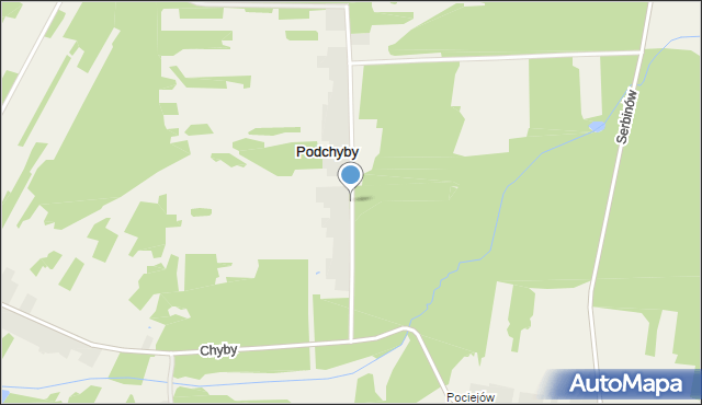 Podchyby, Podchyby, mapa Podchyby