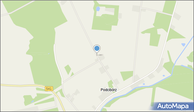 Podcibórz, Podcibórz, mapa Podcibórz