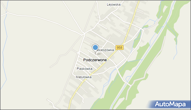 Podczerwone, Podczerwone, mapa Podczerwone