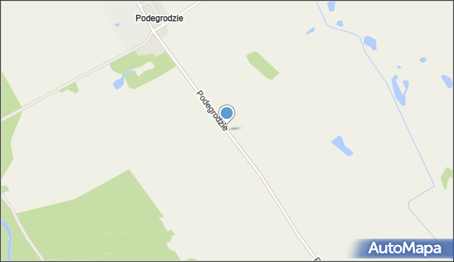 Podegrodzie gmina Drawno, Podegrodzie, mapa Podegrodzie gmina Drawno