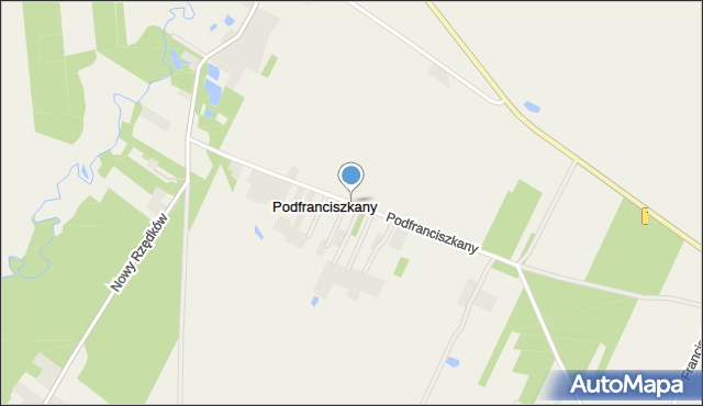 Podfranciszkany, Podfranciszkany, mapa Podfranciszkany