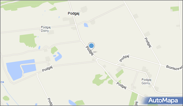 Podgaj gmina Aleksandrów Kujawski, Podgaj, mapa Podgaj gmina Aleksandrów Kujawski