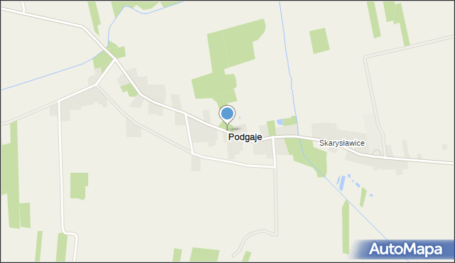 Podgaje gmina Busko-Zdrój, Podgaje, mapa Podgaje gmina Busko-Zdrój