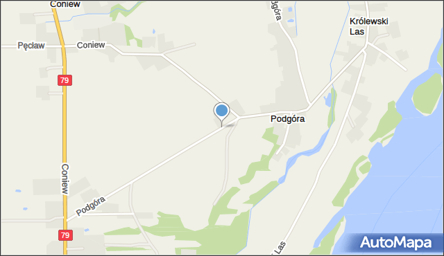 Podgóra gmina Góra Kalwaria, Podgóra, mapa Podgóra gmina Góra Kalwaria