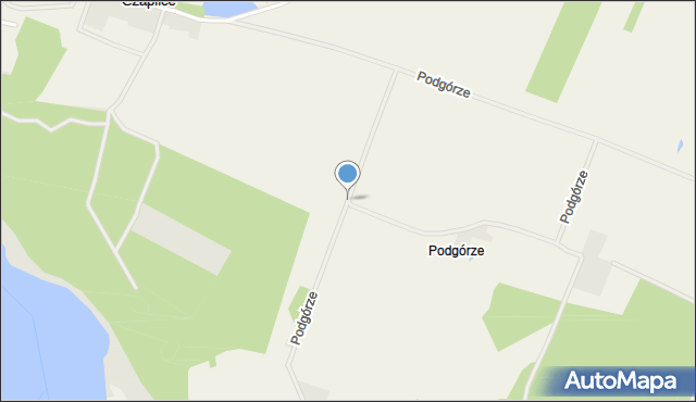 Podgórze gmina Człopa, Podgórze, mapa Podgórze gmina Człopa