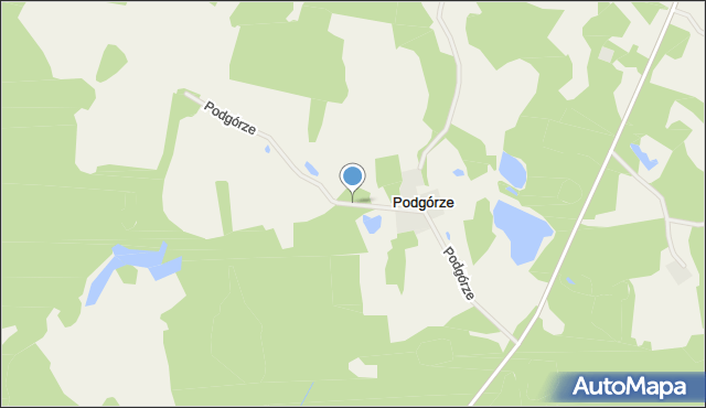 Podgórze gmina Kołczygłowy, Podgórze, mapa Podgórze gmina Kołczygłowy