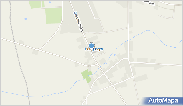 Podgórzyn gmina Żnin, Podgórzyn, mapa Podgórzyn gmina Żnin