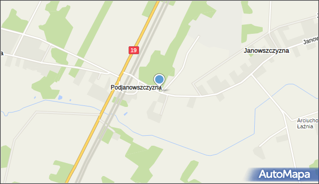 Podjanowszczyzna, Podjanowszczyzna, mapa Podjanowszczyzna