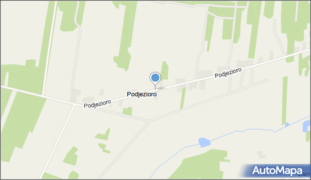 Podjezioro gmina Kamieńsk, Podjezioro, mapa Podjezioro gmina Kamieńsk