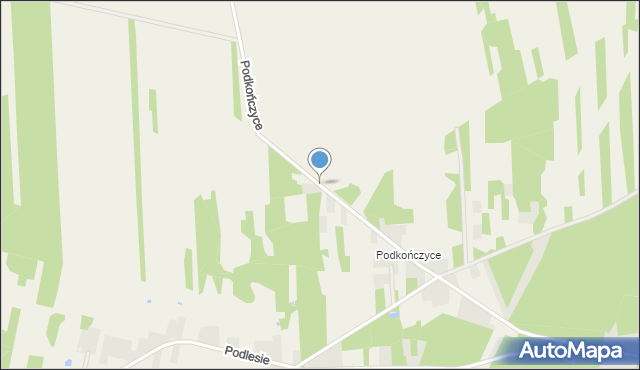 Podkończyce, Podkończyce, mapa Podkończyce