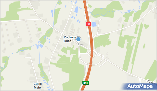 Podkonice Duże, Podkonice Duże, mapa Podkonice Duże