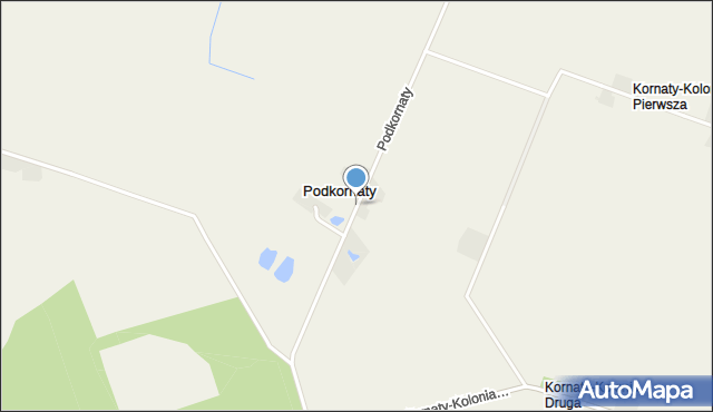 Podkornaty, Podkornaty, mapa Podkornaty