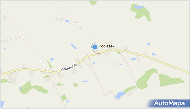 Podlasek gmina Biskupiec, Podlasek, mapa Podlasek gmina Biskupiec