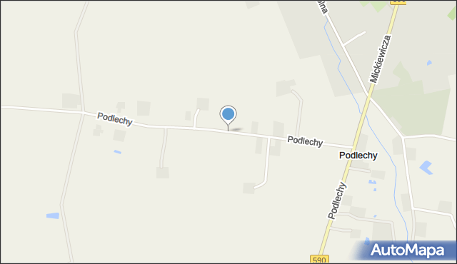 Podlechy gmina Korsze, Podlechy, mapa Podlechy gmina Korsze