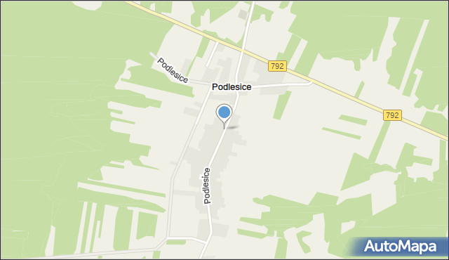 Podlesice gmina Kroczyce, Podlesice, mapa Podlesice gmina Kroczyce