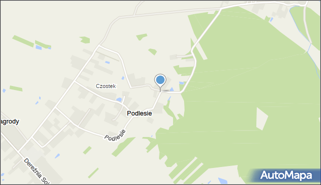 Podlesie gmina Biłgoraj, Podlesie, mapa Podlesie gmina Biłgoraj