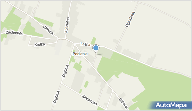 Podlesie gmina Lelów, Podlesie, mapa Podlesie gmina Lelów