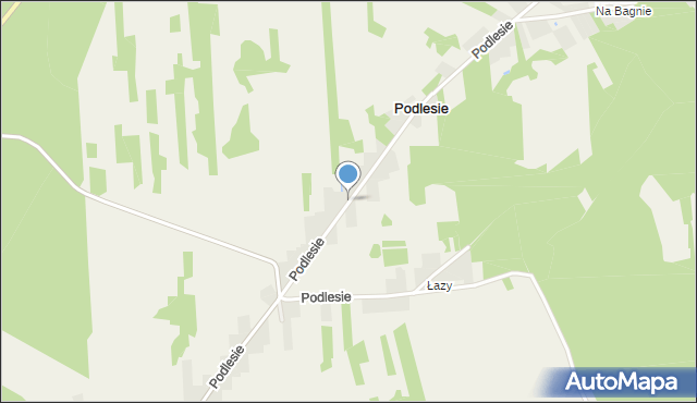 Podlesie gmina Olkusz, Podlesie, mapa Podlesie gmina Olkusz