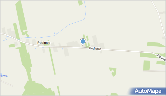 Podlesie gmina Radzanów, Podlesie, mapa Podlesie gmina Radzanów