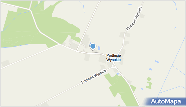 Podlesie Wysokie, Podlesie Wysokie, mapa Podlesie Wysokie