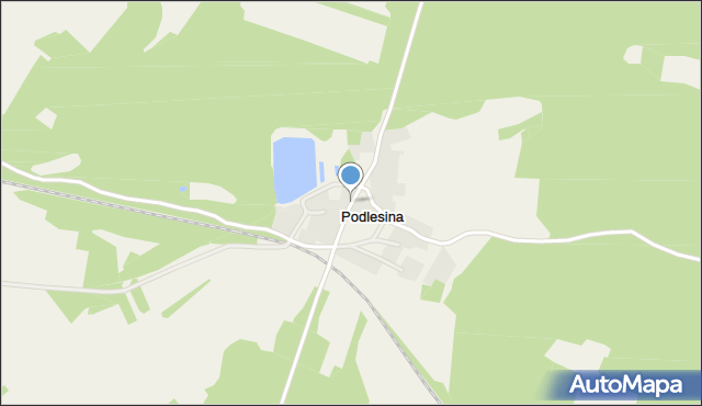 Podlesina, Podlesina, mapa Podlesina