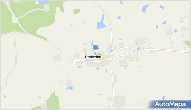 Podleśna gmina Dobre Miasto, Podleśna, mapa Podleśna gmina Dobre Miasto