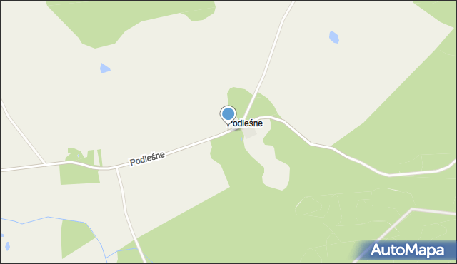 Podleśne gmina Kruklanki, Podleśne, mapa Podleśne gmina Kruklanki