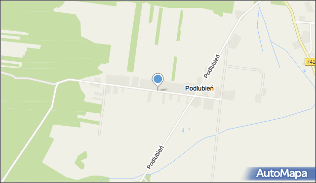 Podlubień, Podlubień, mapa Podlubień