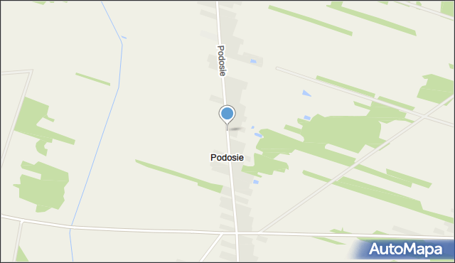 Podosie gmina Krzywda, Podosie, mapa Podosie gmina Krzywda