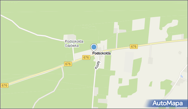 Podsokołda, Podsokołda, mapa Podsokołda