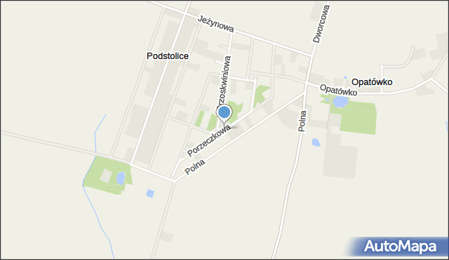 Podstolice gmina Nekla, Porzeczkowa, mapa Podstolice gmina Nekla