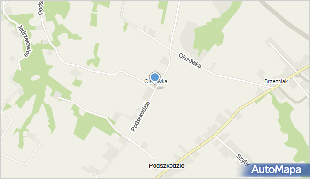 Podszkodzie, Podszkodzie, mapa Podszkodzie