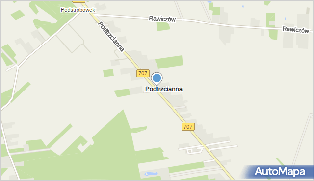 Podtrzcianna, Podtrzcianna, mapa Podtrzcianna