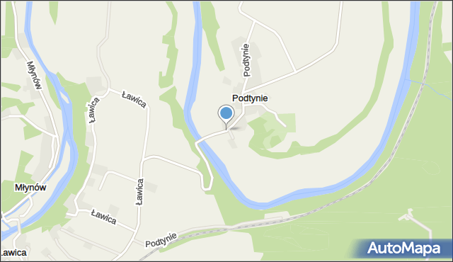 Podtynie, Podtynie, mapa Podtynie