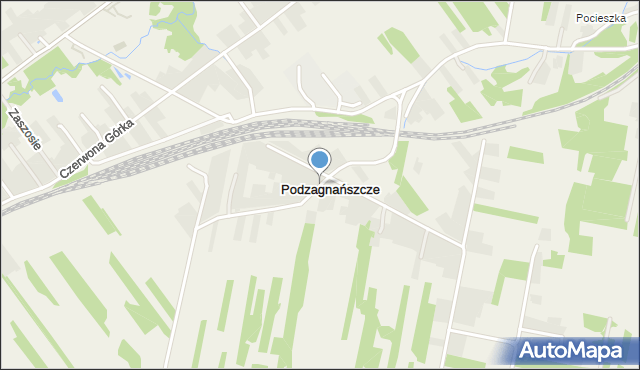 Podzagnańszcze, Podzagnańszcze, mapa Podzagnańszcze