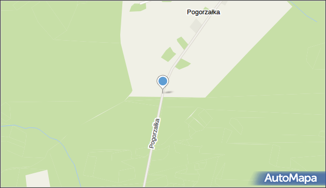 Pogorzałka gmina Byczyna, Pogorzałka, mapa Pogorzałka gmina Byczyna