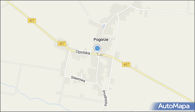 Pogórze gmina Biała, Pogórze, mapa Pogórze gmina Biała