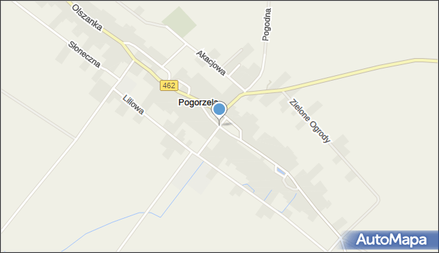 Pogorzela gmina Olszanka, Pogorzela, mapa Pogorzela gmina Olszanka