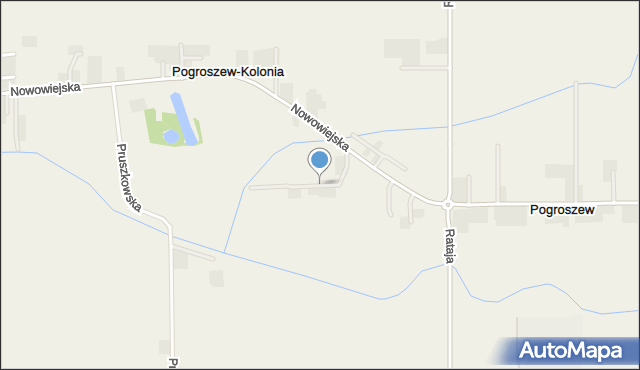 Pogroszew-Kolonia, Polowa, mapa Pogroszew-Kolonia