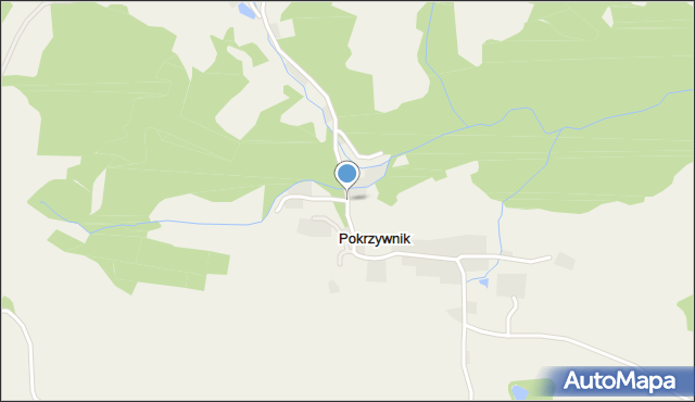 Pokrzywnik gmina Lubomierz, Pokrzywnik, mapa Pokrzywnik gmina Lubomierz