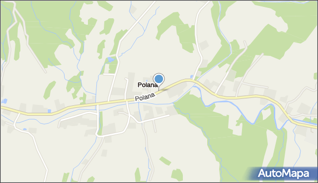 Polana gmina Czarna, Polana, mapa Polana gmina Czarna