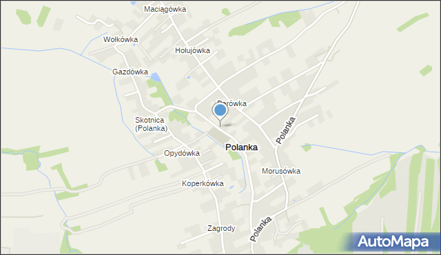 Polanka gmina Myślenice, Polanka, mapa Polanka gmina Myślenice