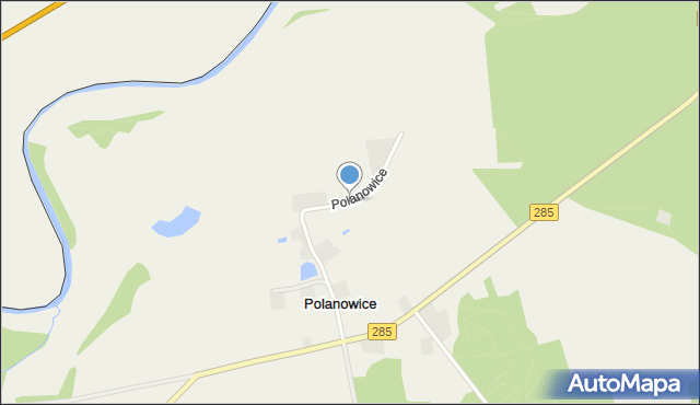 Polanowice gmina Gubin, Polanowice, mapa Polanowice gmina Gubin