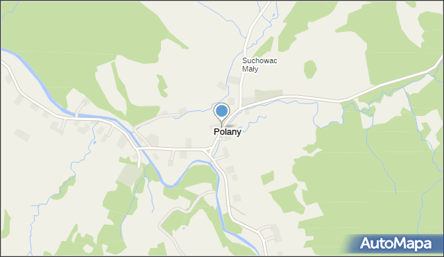 Polany gmina Krempna, Polany, mapa Polany gmina Krempna