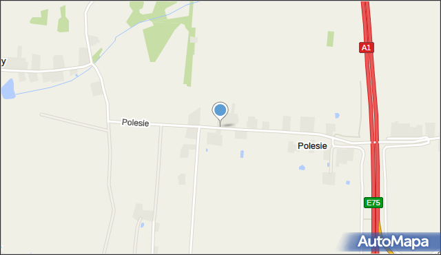 Polesie gmina Grabica, Polesie, mapa Polesie gmina Grabica